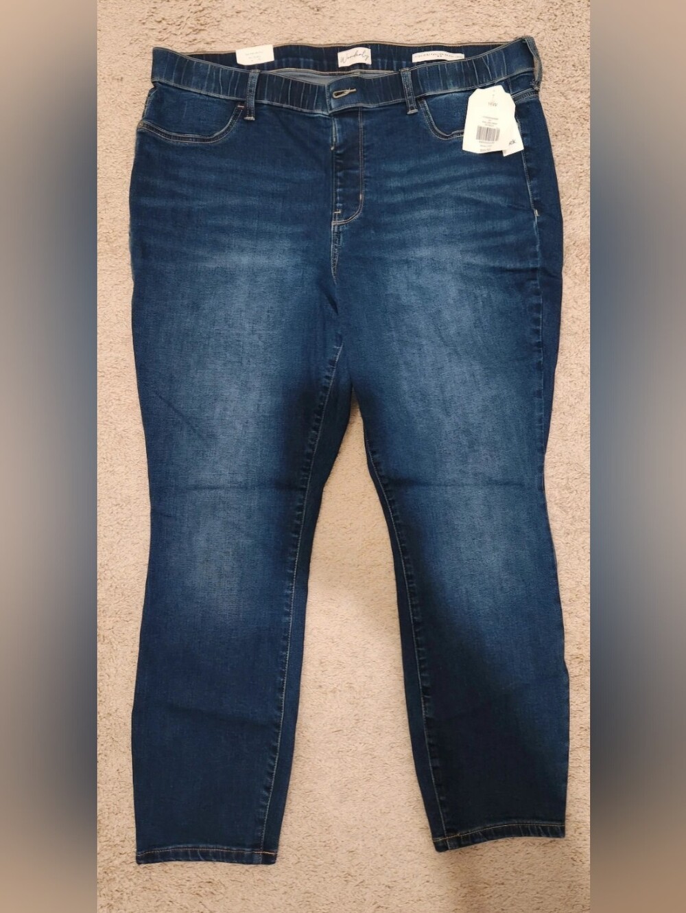 Wonderly Dark Blue Jeggings - Stretch Denim Crop Leg